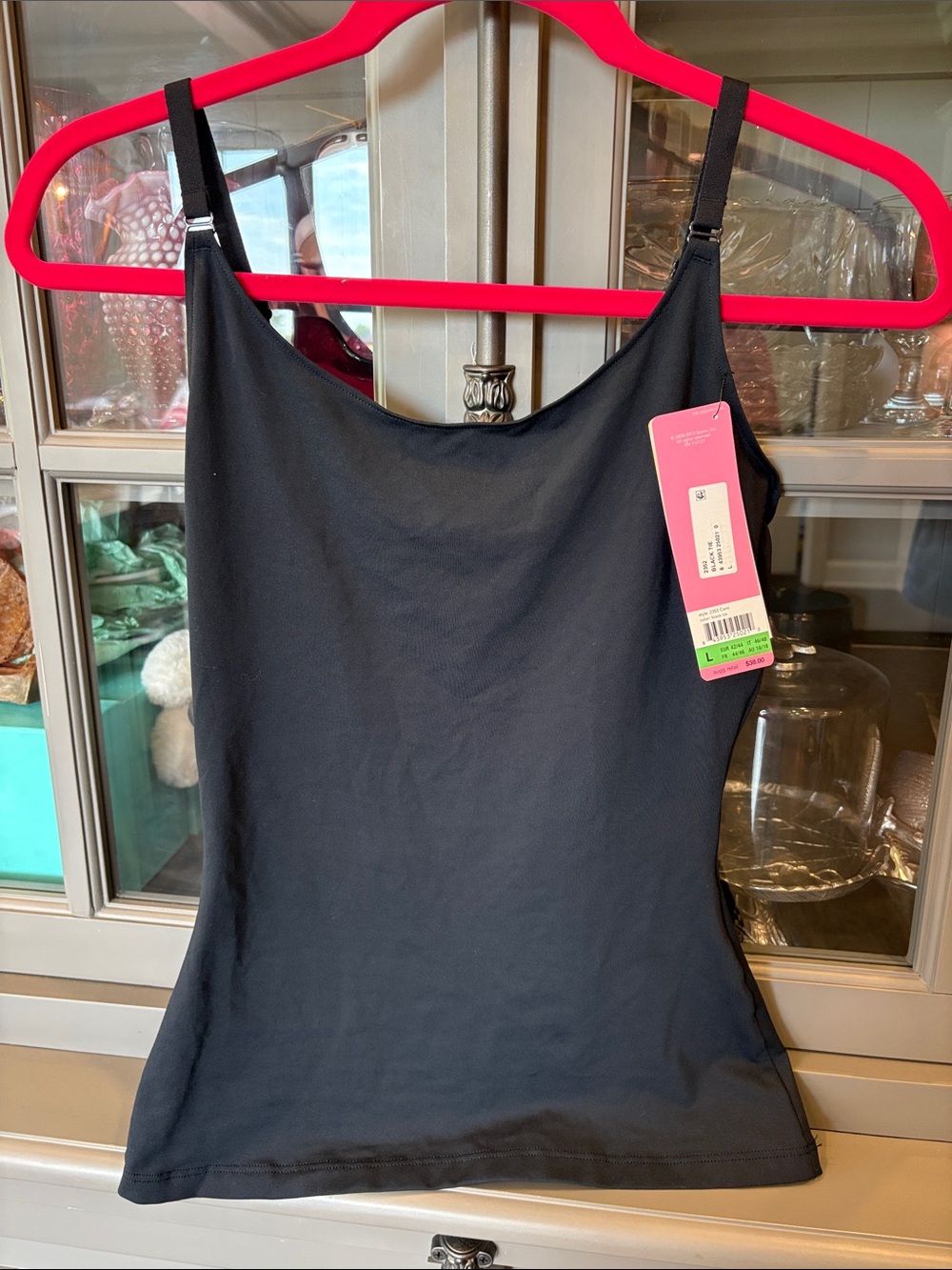 NWT SPANX Black Slim Seamless Camisole Tank with Adjustable Straps